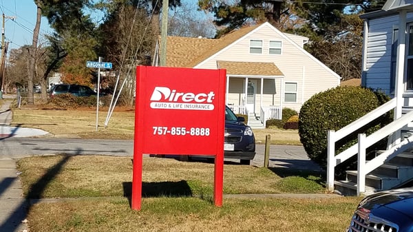 Direct Auto Insurance storefront located at  2604 Cromwell Drive, Norfolk