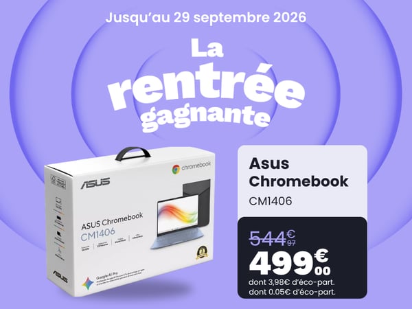Offre du chromebook asus CM1406 chez boulanger persan chambly