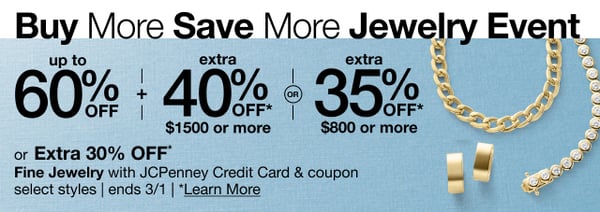 Buy More Save More on Jewelry at JCPenney!
