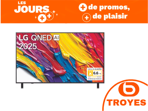 La TV Led LG 65QNED84A 2025 chez Boulanger Troyes Saint Parres Aux Tertres.