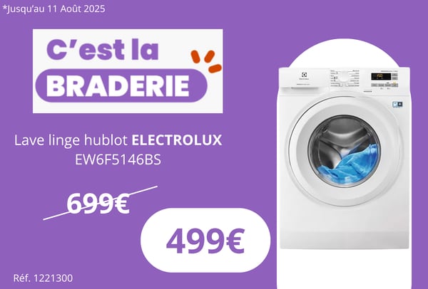 Lave linge hublot ELECTROLUX EW6F5146BS BOULANGER Perpignan