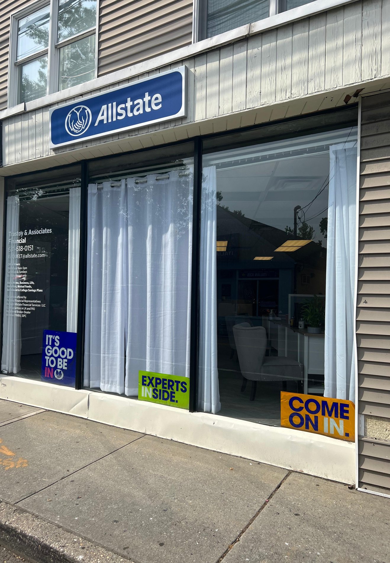 front of the office