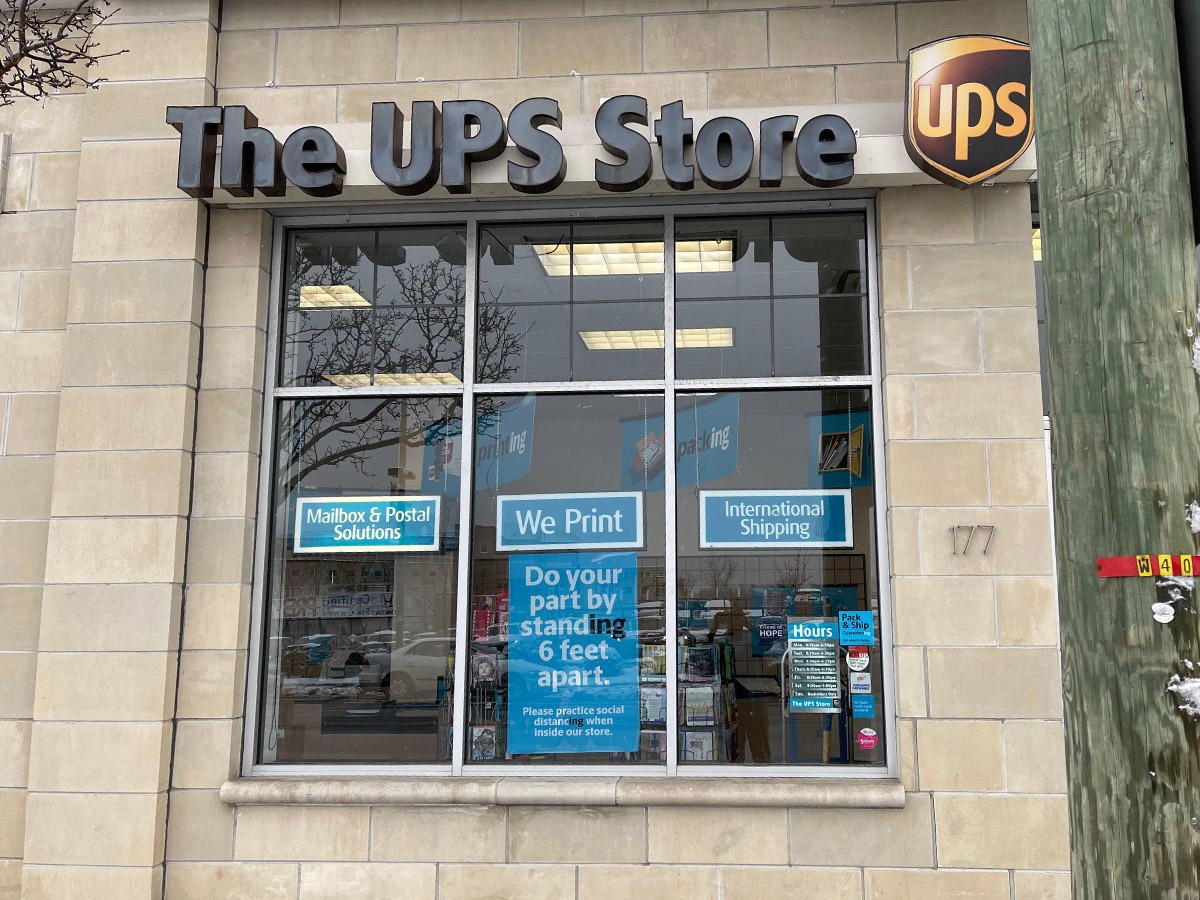 Storefront of The UPS Store in New Rochelle, NY