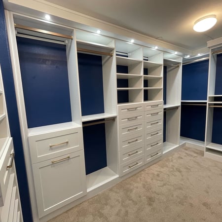 Custom built and locally made walk in closet