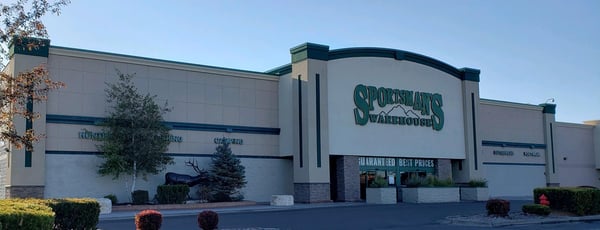 The front entrance of Sportsman's Warehouse in Idaho Falls