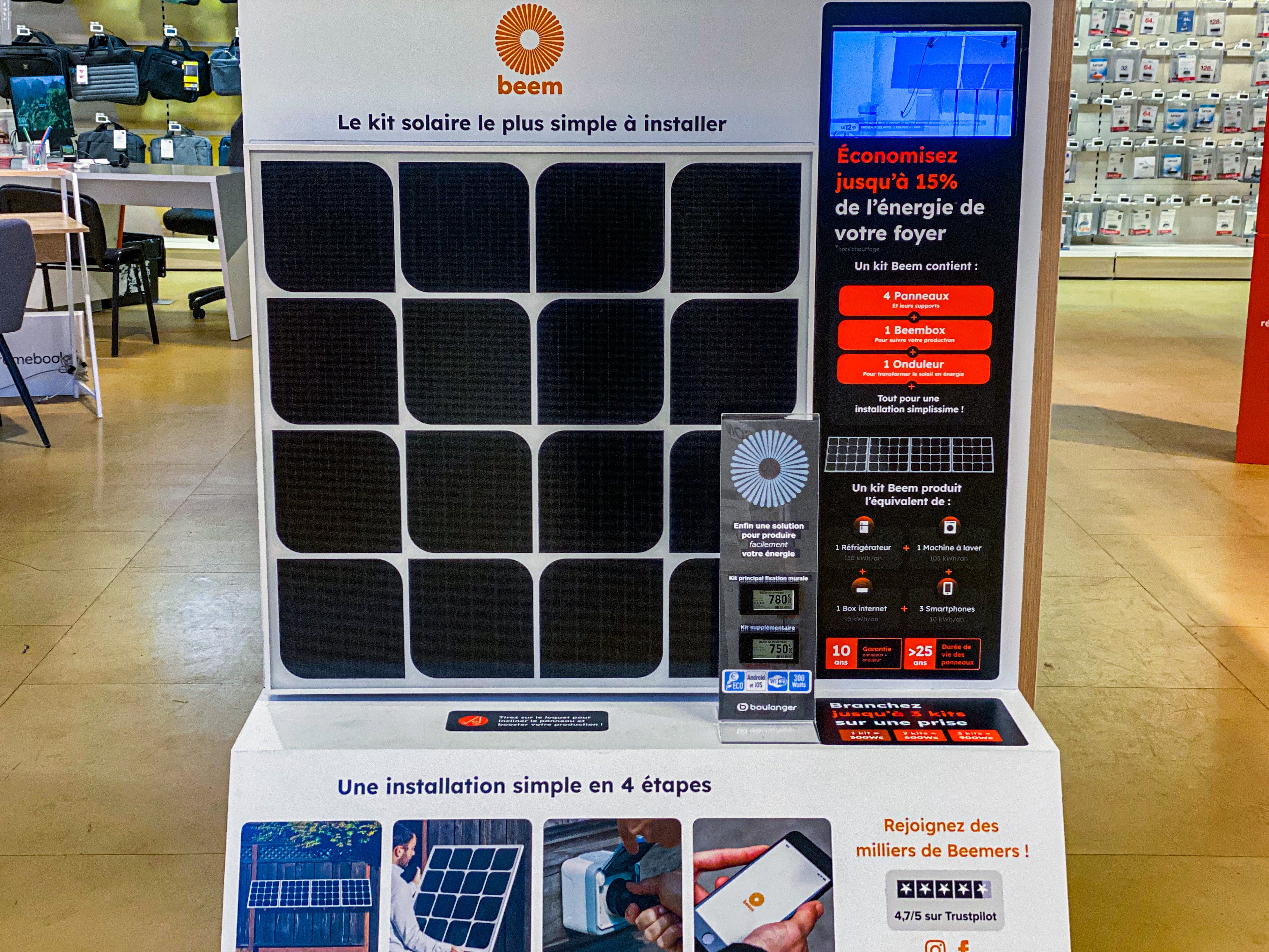 Kit panneaux solaires chez Boulanger Dijon Toison d'Or