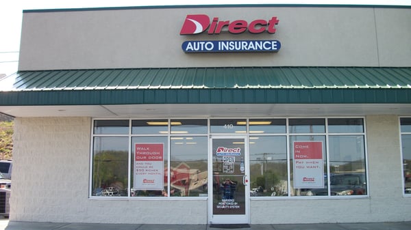 Direct Auto Insurance storefront located at  410 Railroad Street, Elizabethton