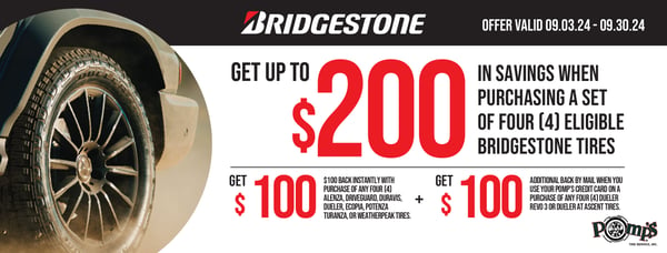 Save up to $200 with Bridgestone