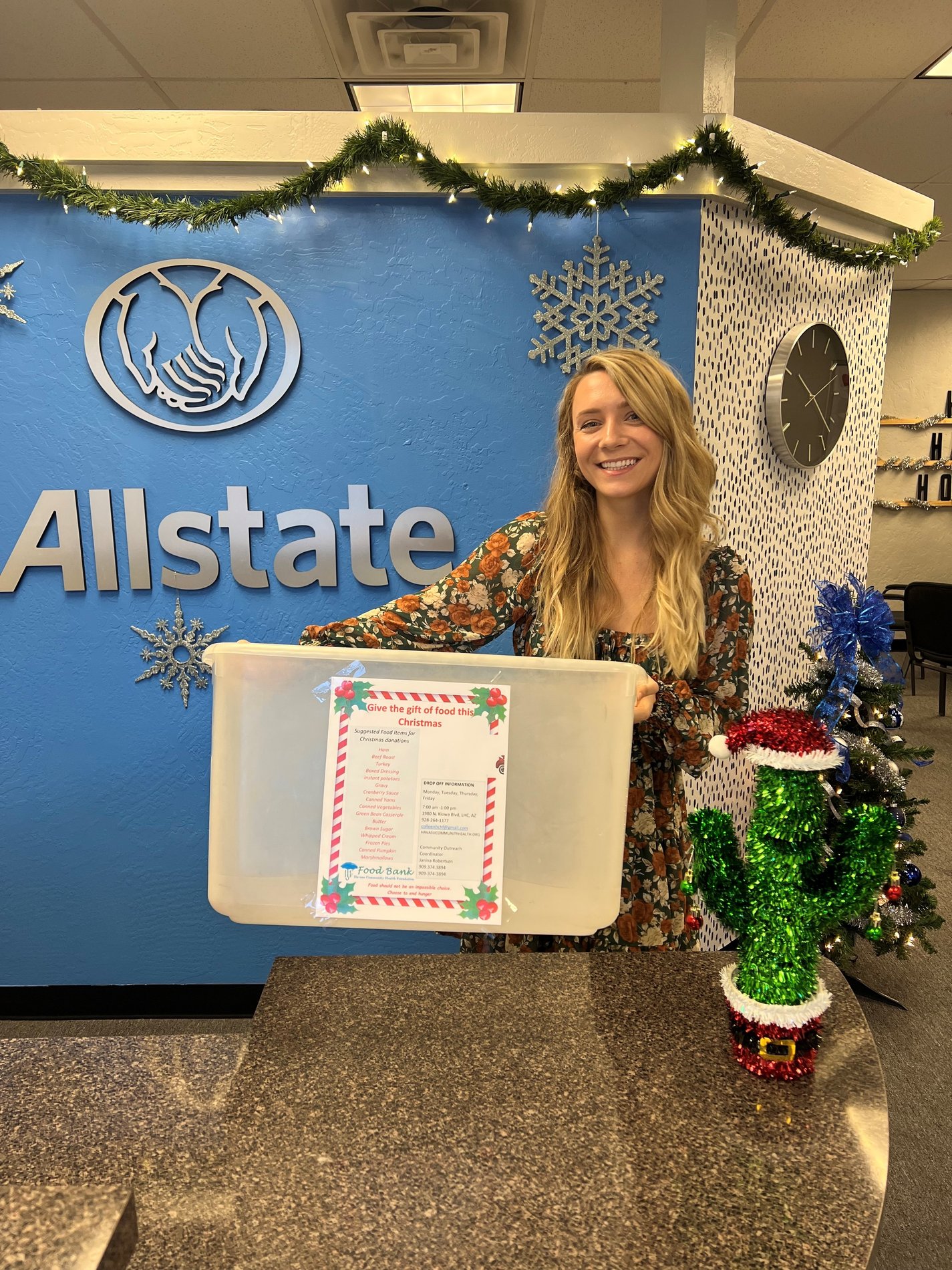 2022- Holiday Food Drive Drop Off Location for The Lake Havasu City Food Bank