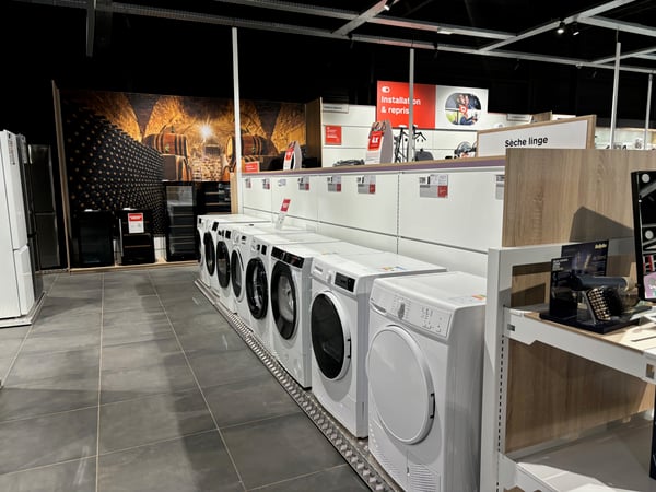 Rayon électroménager sèche-linge Miele, Bosch, Electrolux ...et cave à vins avec Liebheer, Artevino, Haier...