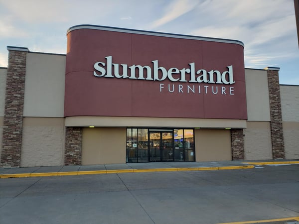 Slumberland Furniture Storefront in Moline, IL.