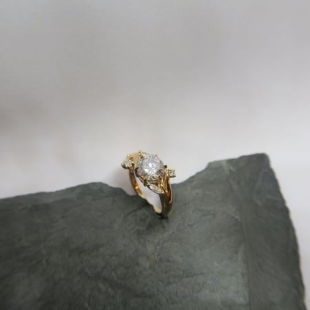 Bague or rose et diamants sur mesure Lausanne