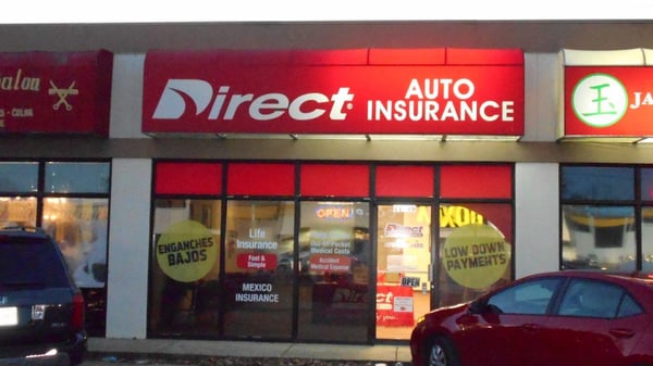 Direct Auto Insurance storefront located at  1102 South Thompson Street, Springdale