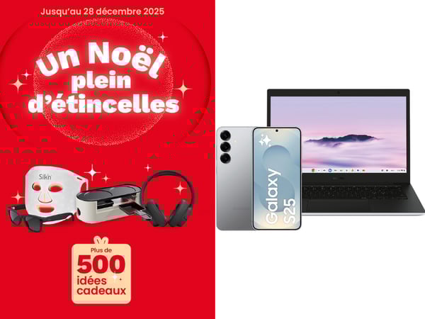 Venez découvrir le Smartphone SAMSUNG Pack S25 256GO + Chromebook en promotion à l'occasion de l'opération de noel