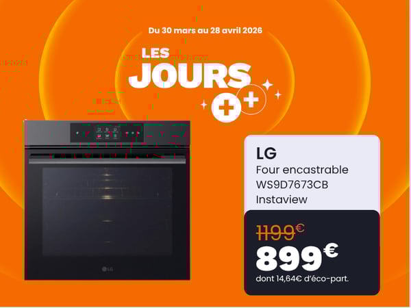 Four encastrable fonction vapeur LG WS9D7673CB