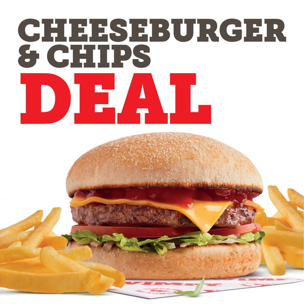 Image of 2 Wimpy Cheeseburgers & 2 Wimpy Chips Deal