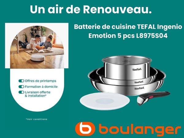 batterie casseroles ; boulanger Saint Etienne Villars