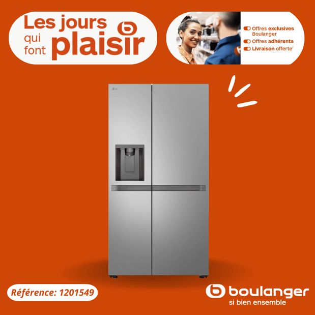 Réfrigérateur Américain LG GSLC40PYSE