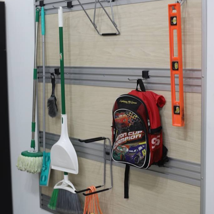 Wall-mounted organizer for the garage