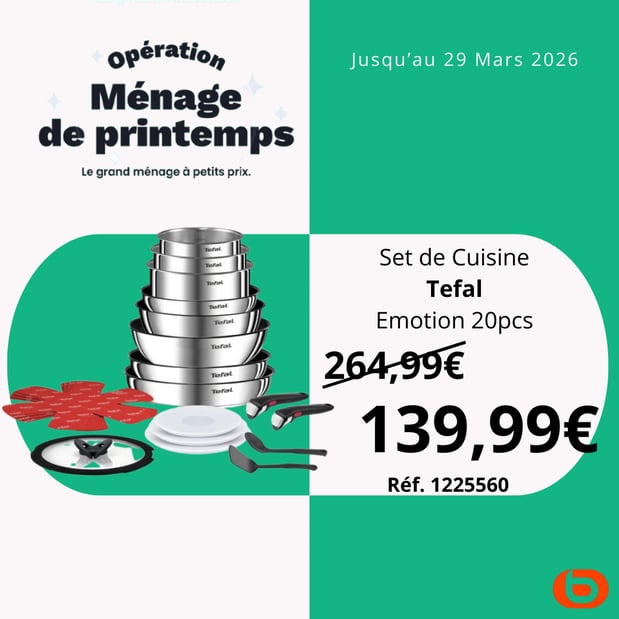 Batterie de cuisine TEFAL Ingenio Emotion 20pcs