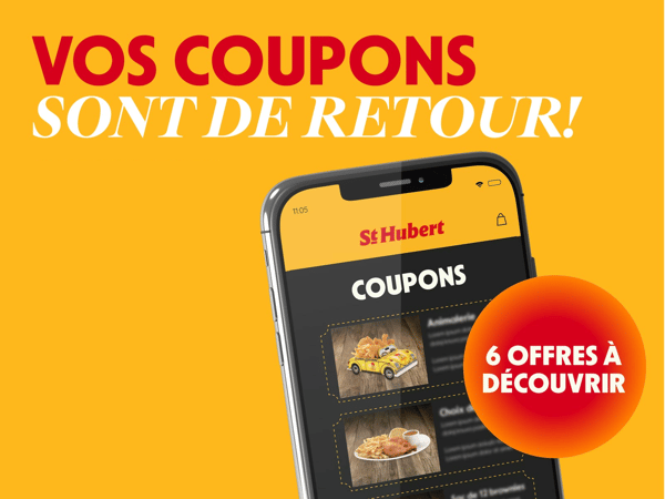 Nos coupons sont de retour