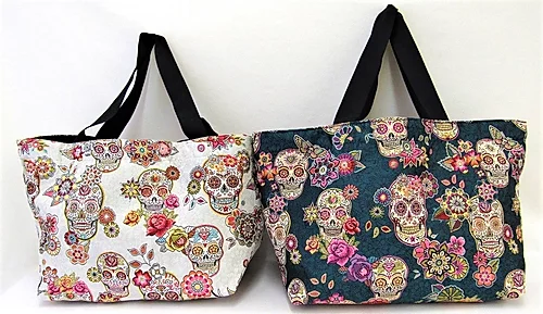 Einkaufstasche, trendige mexikanische Calavera Design-Tasche aus Stoff
