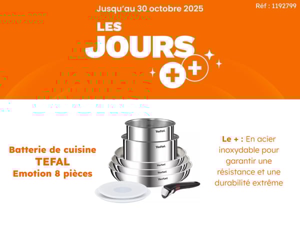 Batterie de cuisine TEFAL Ingenio Emotion 8 pcs L8968S04