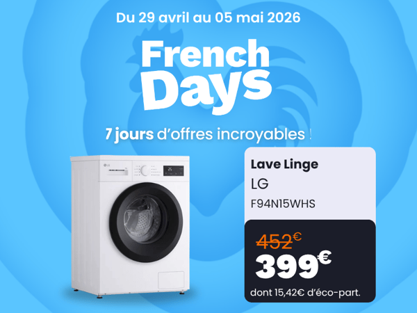 Lave linge compact LG F94N15WHS à 399€