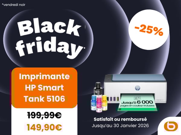 Imprimante jet d'encre HP Smart Tank 5106  chez Boulanger Vitrolles