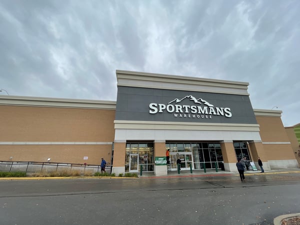 The front entrance of Sportsman's Warehouse in Indianapolis