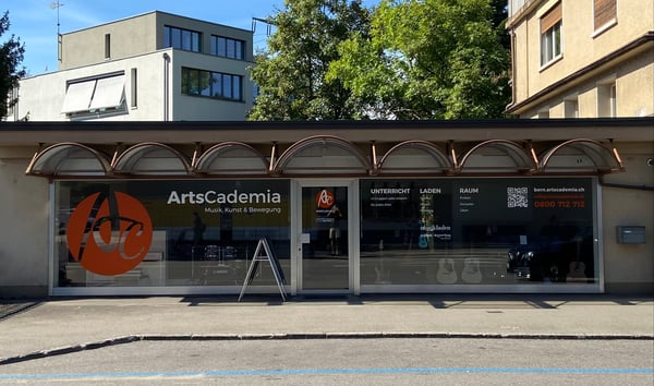ArtsCademia Ostermundigen - Musikunterricht, Musikladen und Musikraum: Strassensicht