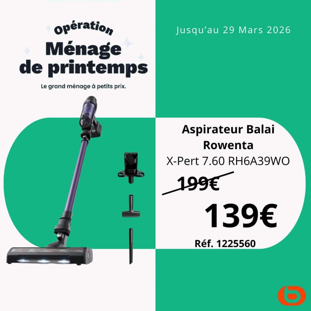 Aspirateur balai ROWENTA X Pert 7.60 RH6A39WO