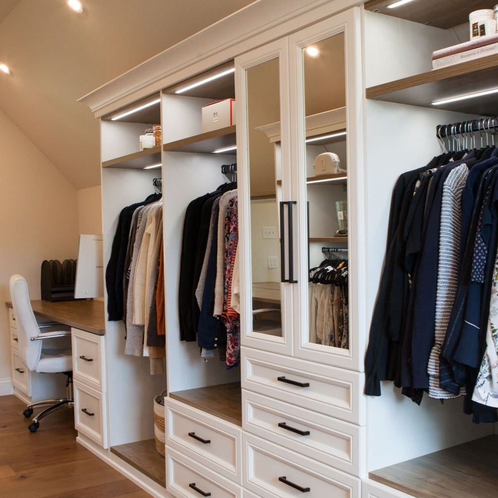 Attic Conversion to His/Her Wardrobes with Home Office Spaces