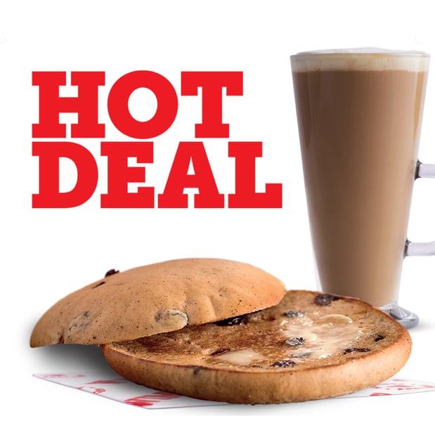 Image of Toasted Teacake & Hot Drink Deal