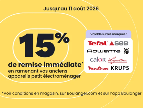 15% de remise immédiate