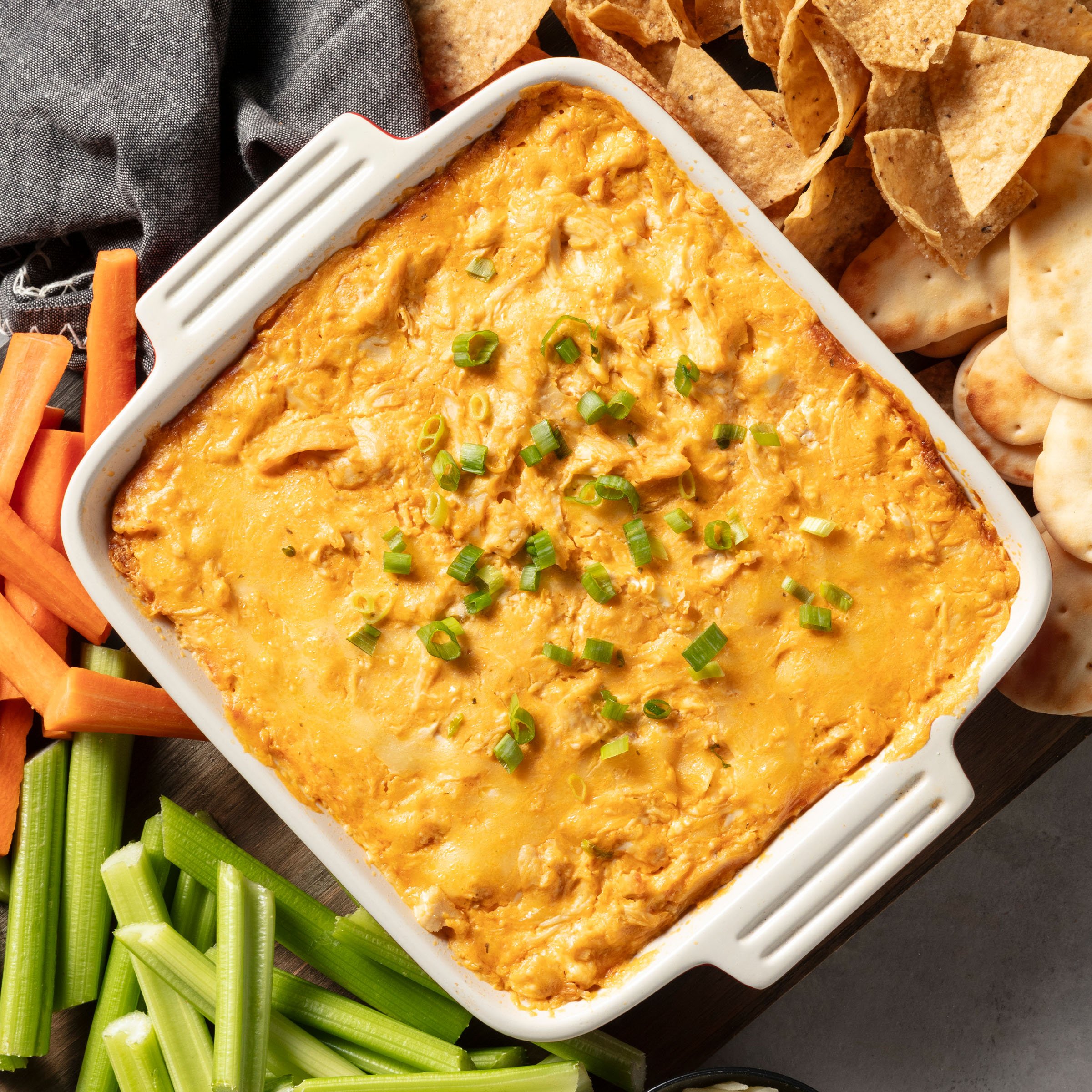 cheesy buffalo chicken dip recipe