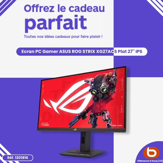Ecran PC Gamer ASUS ROG STRIX XG27ACS Plat 27'' IPS