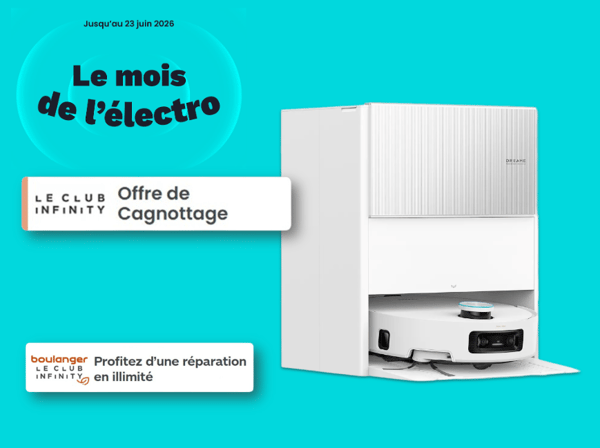 Découvrez l'aspirateur robot laveur Dreame à Niort ! Profitez des offres pour acquérir les robots aspirateurs Dreame à Boulanger Niort
