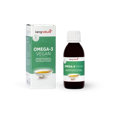 Veganes Omega-3 Präparat aus Algen, bekömmlich und geschmacksneutral,  bei entzündlichen Erkrankungen, Stärkung des Immunsystems, Vorbeugung von Herz- Kreislauferkrankungen.