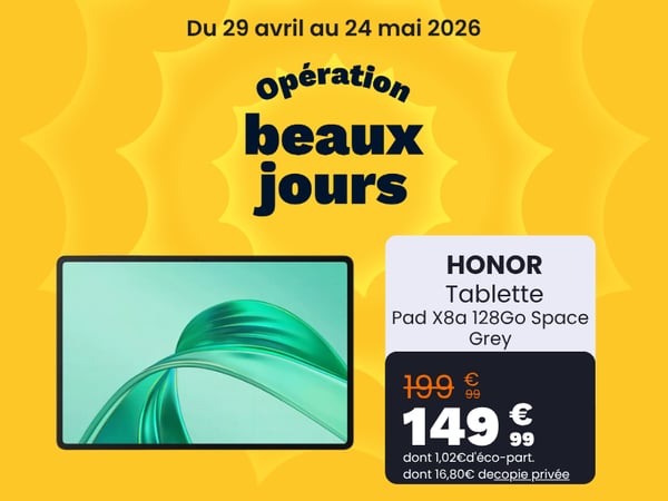 Tablette Android HONOR Pad X8a 128Go Space Grey