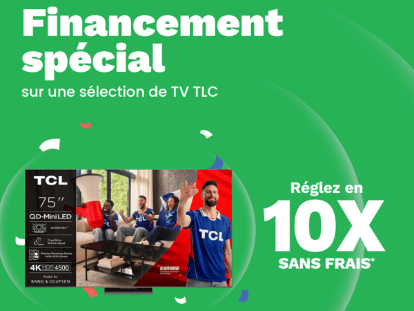 10 fois sans frais sur une sélection de TV TCL du 06 au 15 mai 2026 dans votre magasin Boulanger sarcelles