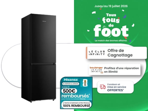 Faites le plein de fraîcheur avec nos offres spéciales sur les réfrigérateurs pendant l'opération Tous fous de foot chez Boulanger Bordeaux Mérignac !