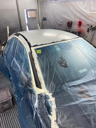 Dach Lackierung Vorbereitung