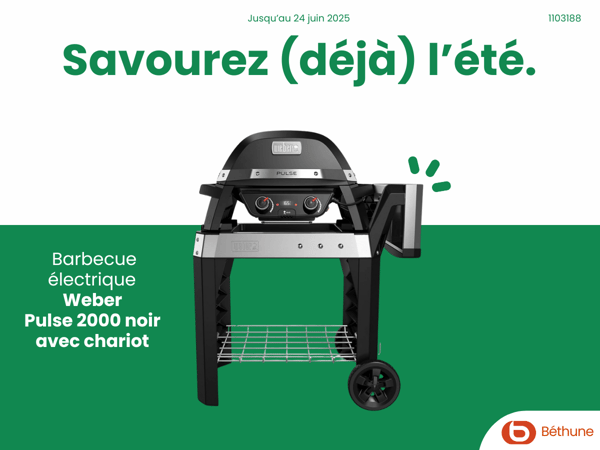 Barbecue électrique WEBER Pulse 2000 noir avec chariot