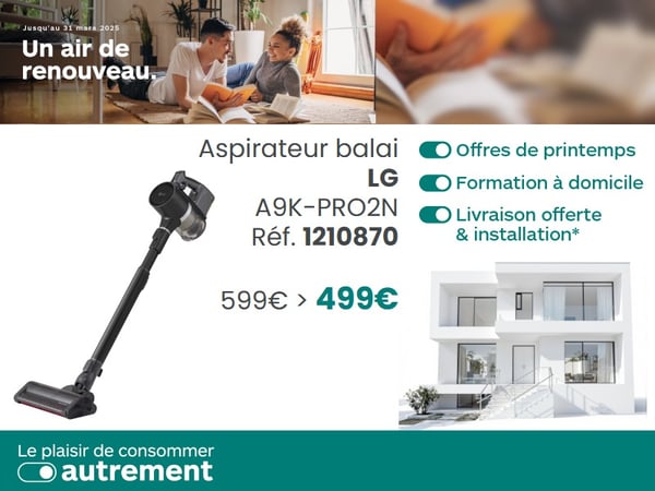 Aspirateur balai LG boulanger biganos arcachon