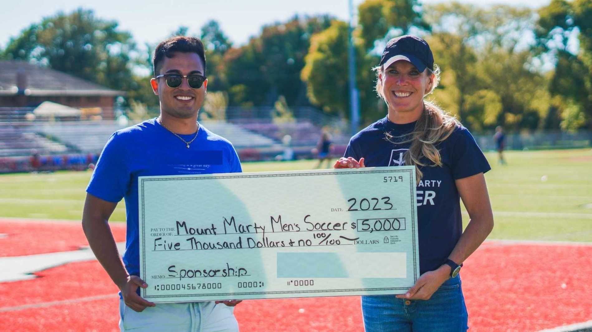 2023 Helping Hands Grant to Mount MartyUniversity Men's Soccer Team