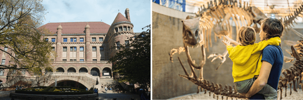 博物館を楽しむ親子（イメージ）