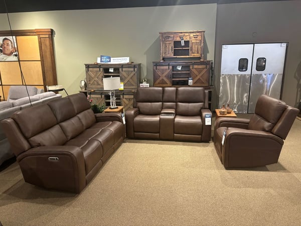 Hayward Slumberland Furniture leather sofa set