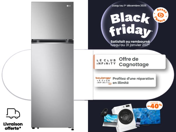 Réfrigérateur américain noir Hisense en promotion Black Friday chez Boulanger Toulouse Colomiers – frigo combiné, réfrigérateur multiportes, modèles connectés Samsung, LG, Haier, Bosch, Whirlpool avec livraison offerte.
Réfrigérateurs combinés disponibles chez Boulanger Toulouse Colomiers – Frigo avec congélateur intégré, froid ventilé et économie d’énergie, modèles aussi disponibles chez Samsung, LG, Whirlpool, Bosch, Electrolux et Hisense.