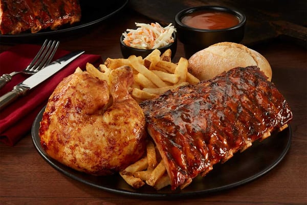 1/2 Rack Back Ribs & Quarter Chicken